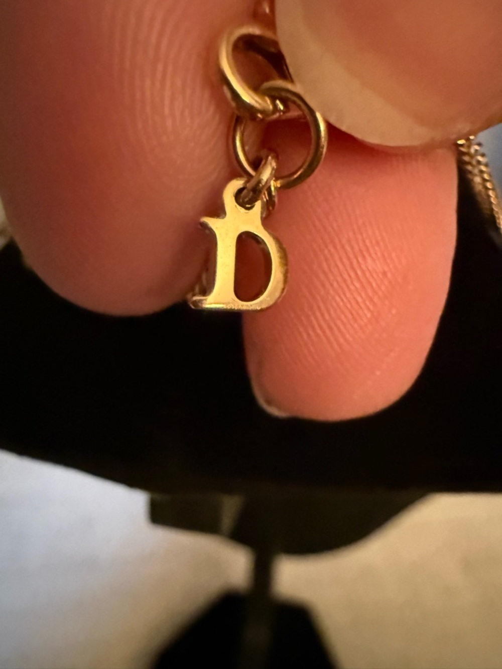 Dior Gold Bow Pendant Necklace with CD Letters - Picture 4 of 4